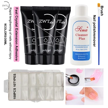 

30ml Nail Poly Extension Gel Builder Nail Art Finger Extension Crystal Quick Extension UV Gel Builder Nail Tips Polygel