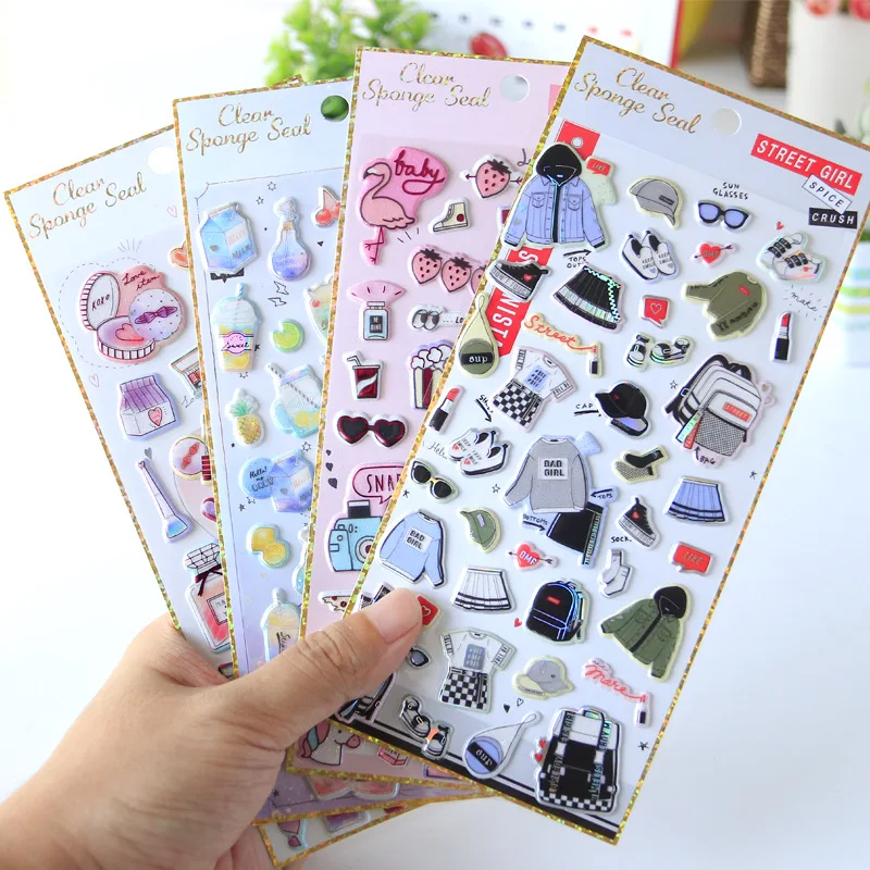 

24 pcs/lot 3D Bubble Sponge Seal Decorative Stationery Stickers Scrapbooking DIY Diary Album Stick Lable