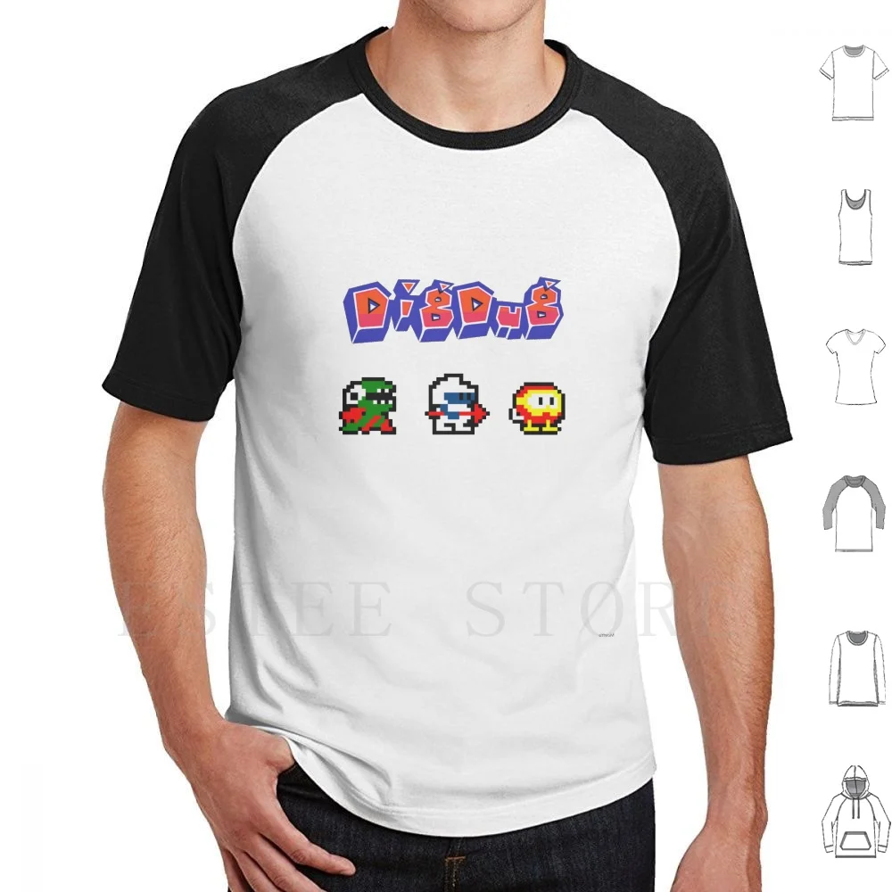 Dig Dug 2 T Shirt Uomo Cotone 6Xl Dvg Dizionario Dei Videogiochi Spettro Zx Zx Spettro 80S Retro Retrogames Vintage Vecchi Giochi