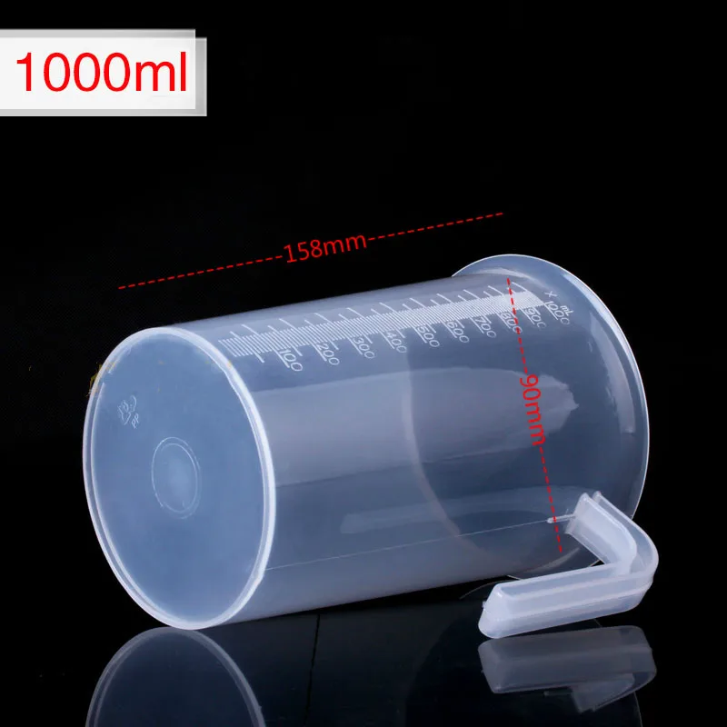 1000ml 7 100/250/500/1000/2000/3500/5000 мл из уплотненного пластика измерительная шкала чашки консервные банки пищевого стакан кухня молочный чай - Цвет: 1000ml