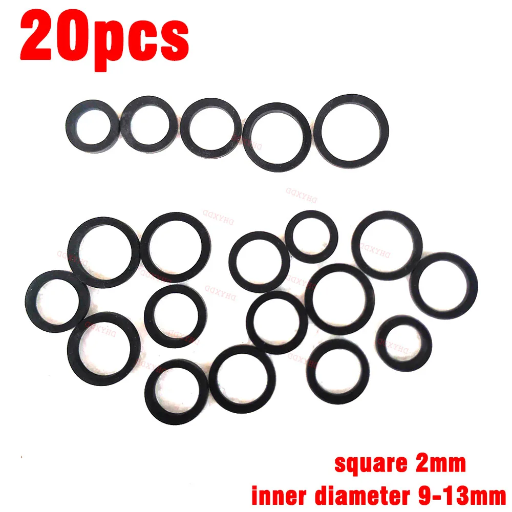 20X Quadrato Misto 2Mm Ruota Per Pneumatici Al Minimo Anello Per Cintura Ldler Anello Di Gomma Per Cassette Deck Recorder Tape Stereo Audio Player Par