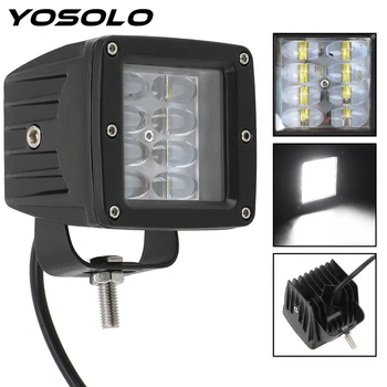 

YOSOLO Car LED Light Bar Offroad Driving Fog Lamp Flood Led Beams 10-30V 24W DRL 3inch Work Light