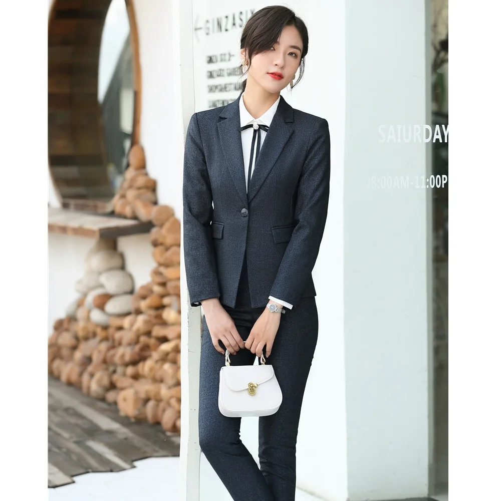 High Quality Ladies Blazer Women Business Suits with Pant and Jacket Sets Work Wear Clothes Office Uniform Styles