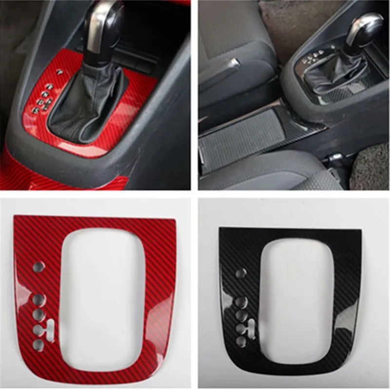 1pc Car stickers ABS carbon fiber grain gear panel decoration cover for