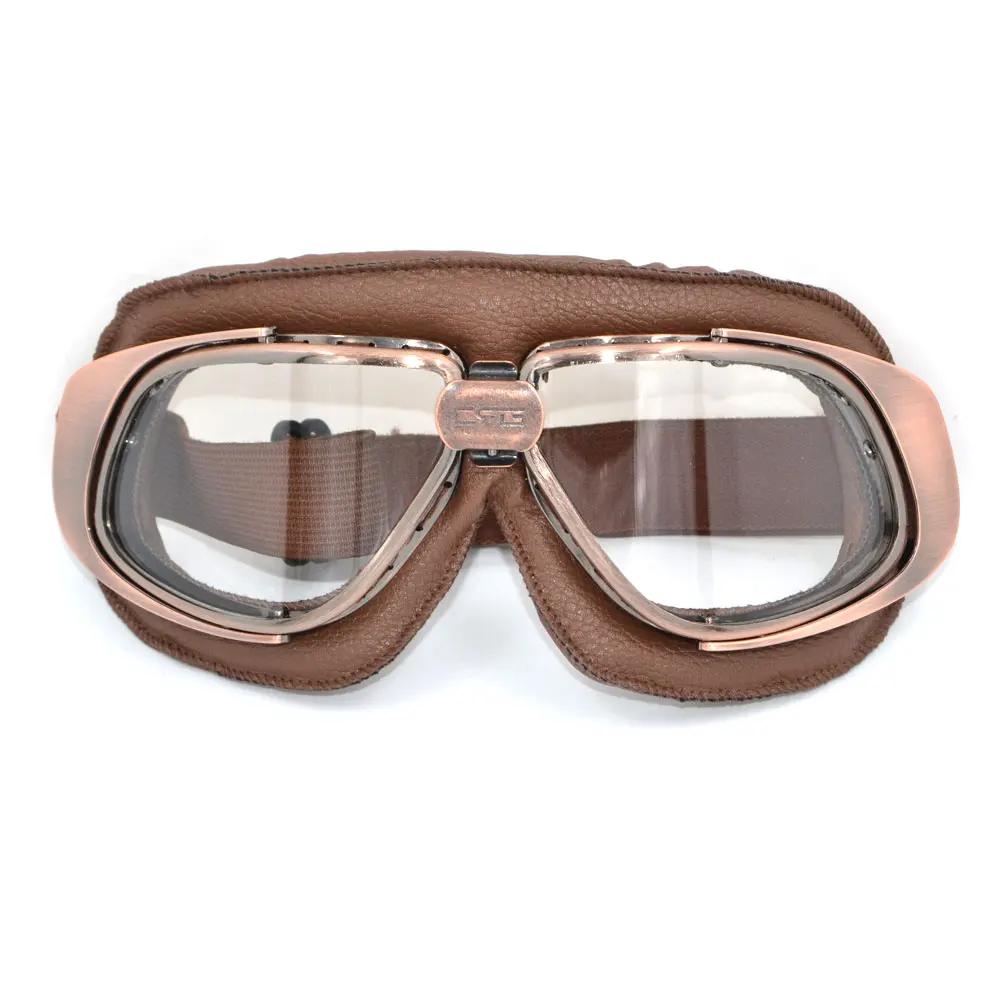 BJMOTO мотокросса мотоциклетные велосипедные очки Goggle сruiser Steampunk ATV велосипедные очки для внедорожников гонки на велосипеде - Цвет: Clear Goggles