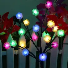 Светодиодный светильник в виде цветка, светодиодный светильник для сада на открытом воздухе, украшение для ограды светильник, украшение сада, водонепроницаемый, Рождественский