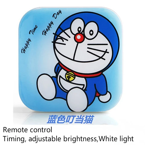 Remote control model KT Cat Doraemon светодиодный ночник с дистанционным управлением, энергосберегающий светильник с регулировкой яркости, декоративный светильник для детской спальни - Испускаемый цвет: Remote control model