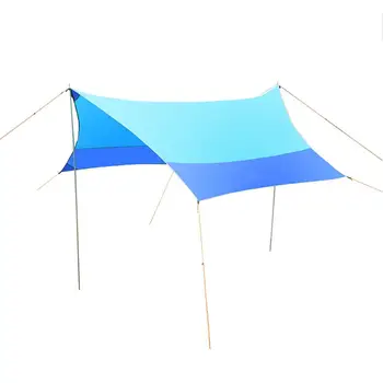 

Hammock Sun Shelter Shade Lightweight Tent Tarp Awning Canopy With Poles For Outdoor Camping Hiking Backpacking Picnic