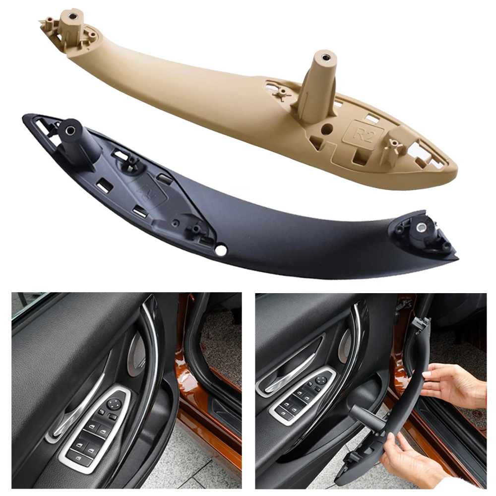 4 Garnitures Poignée Porte Intérieure BMW Série 3/4 (F30, F32, Etc.) - ABS+PC - Remplacement Facile - Pour Conduite à Gauche 2012-2018 - 6