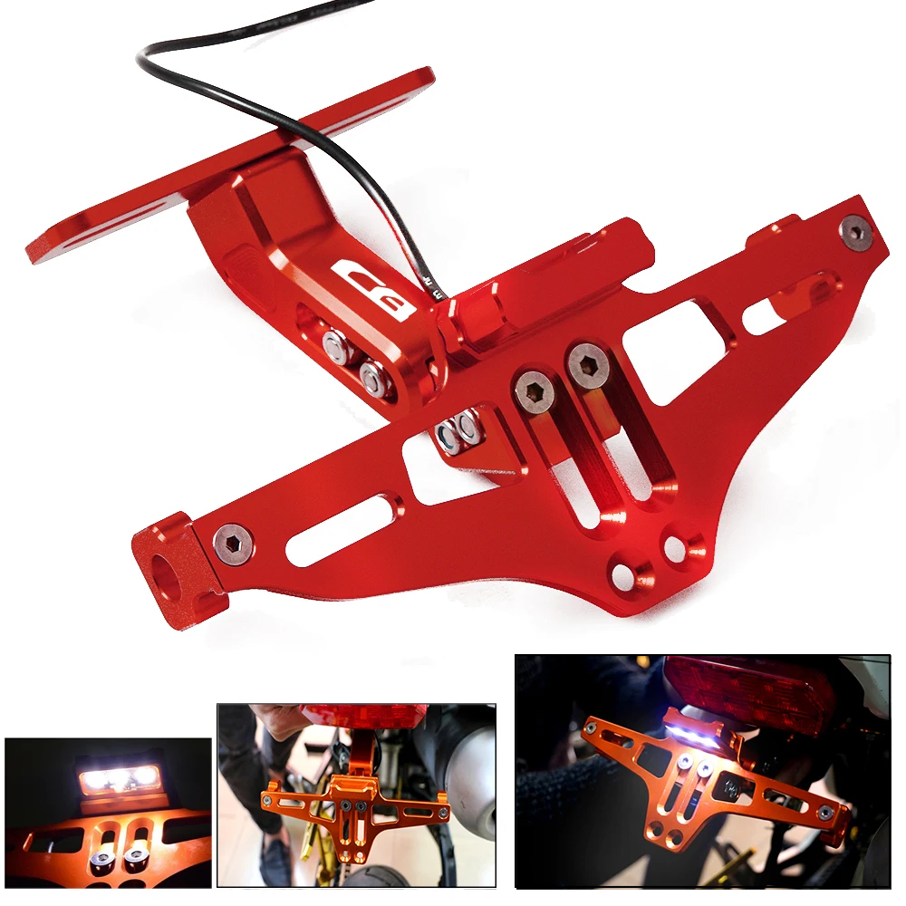 For Honda CBR 600 RR 600RR CBR600rr 2003 2004 2005 Motorcycle License Number Plate Holder Bracket With Led Light Adjustable | Автомобили и