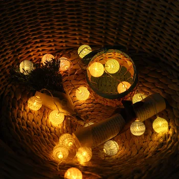 

Warm Romantic Party Home Bedroom Decor Tamp 2m 20LED Color Ball Light String Xmas Party Home Holiday Decoration