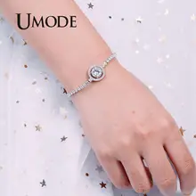 UMODE, трендовые круглые браслеты для женщин, теннисные браслеты, прозрачные браслеты с кубическим цирконием, модные ювелирные изделия для девочек, UB0190