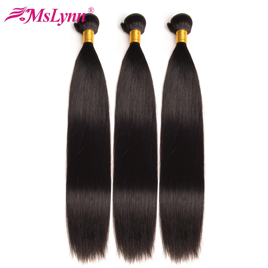 Mslyn волосы малазийские прямые пучки человеческих волос Связки сделки можно