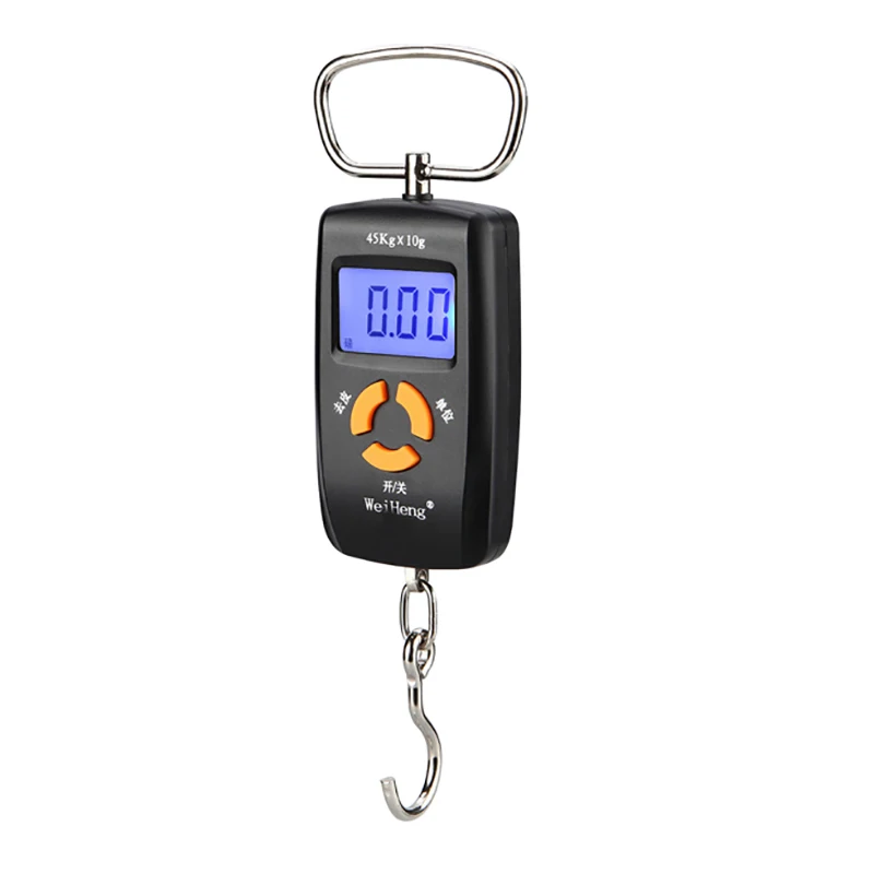 Blcak Big ring 4 цвета 45 кг PortableMini цифровые весы двойную точность высокое качество ЖК-дисплей Дисплей Подсветка Чемодан весы с одной главной балкой с крючком для подвешивания - Цвет: Blcak Big ring