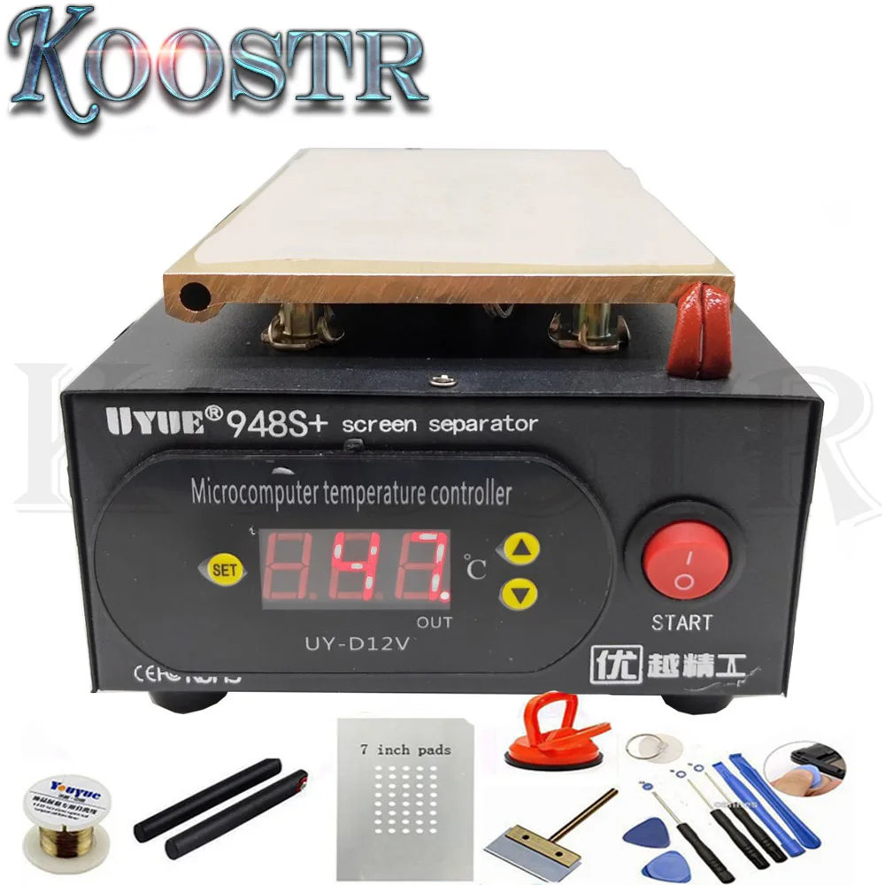 A 110/220V Встроенный вакуумный UYUE 948S+ lcd сенсорный экран Сепаратор машина комплект для iPhone samsung htc HUAWEI телефон Переднее стекло Ремонт - Цвет: A