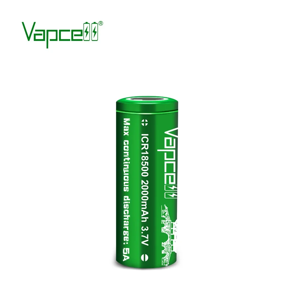 Аккумуляторная батарея 18500 Vapcell 2000 мА/ч, 5A 3. 7 v литиевая батарея для фонарь