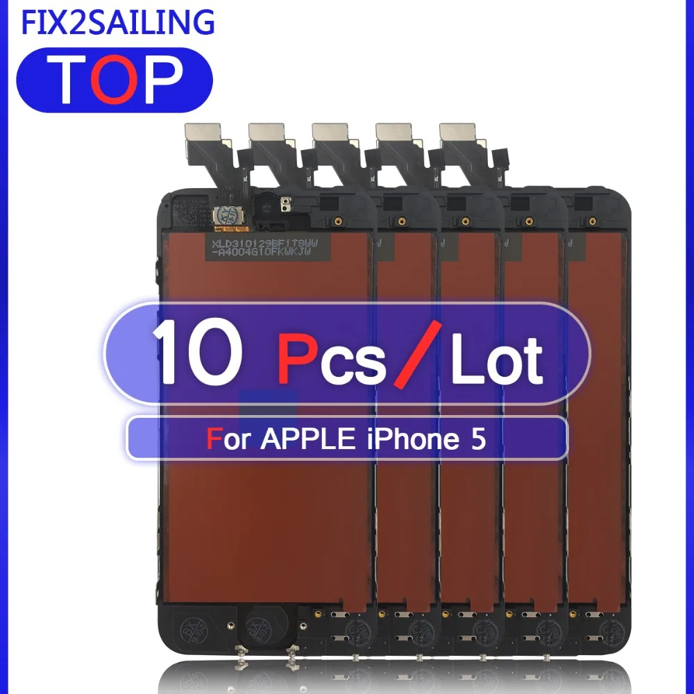 Класс AAA+++ для Apple iPhone 5 5G супер качество ЖК-дисплей протестированный рабочий сенсорный экран в сборе закаленное стекло