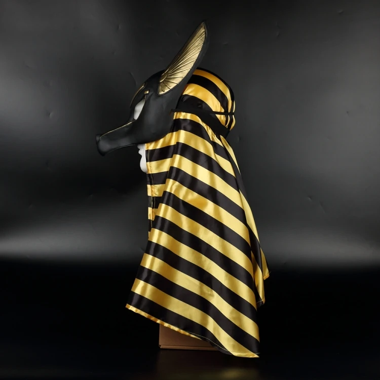 Египетская Anubis косплей маска для лица платок Canis Spp голова Волка шакал реквизит в виде животных Хэллоуин Необычные Вечерние