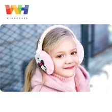 Детские теплые наушники Winghouse для девочек с изображением Минни Маус, мультяшного кота, Детские теплые ветрозащитные беруши, зимние наушники, чехлы для ушей