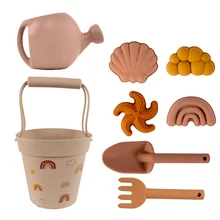 Jouets de plage d'été pour enfants, jeu de plage en Silicone, jeu de bébé, jeu de seau de plage pour enfants, pelle à sable 