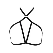 Сексуальный эротический бандажный бюстгальтер в клетку, женское нижнее белье, бюстгальтеры с открытой спиной, сексуальное нижнее белье, женские укороченные топы, боди с v-образным ремешком, бюстгальтер на бретелях