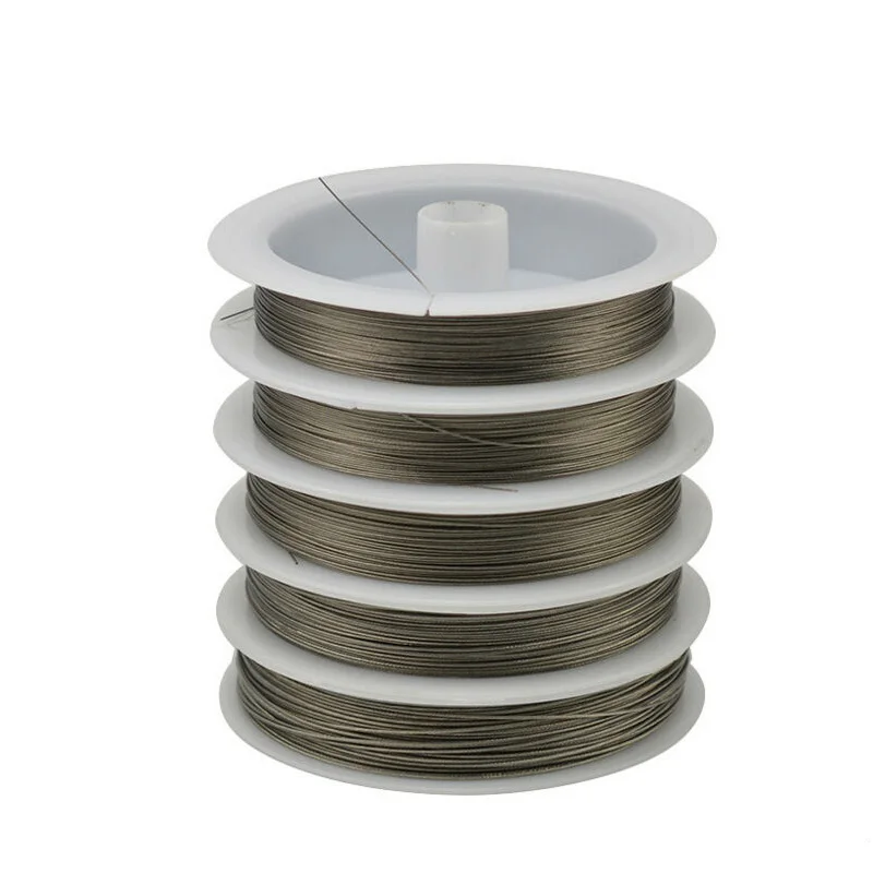 

50M/Roll Silver Tone Beading Wire Line 0.3/0.38/0.45/0.5/0.6mm Stainless Steel Wire Tiger Tail for DIY Jewelry Making Finding