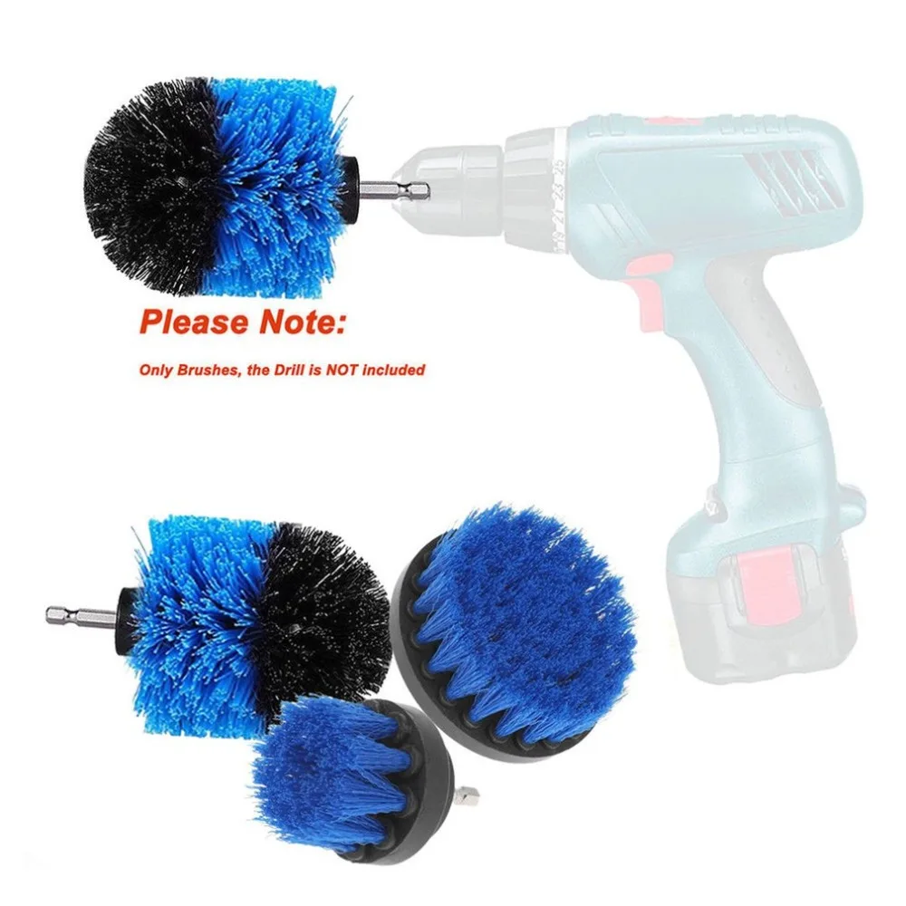 

3 pcs/set Power Scrubber Brush Drill Brush Clean for Bathroom Surfaces Tub Shower Tile Grout Cordless Power Scrub Cleaning Kit