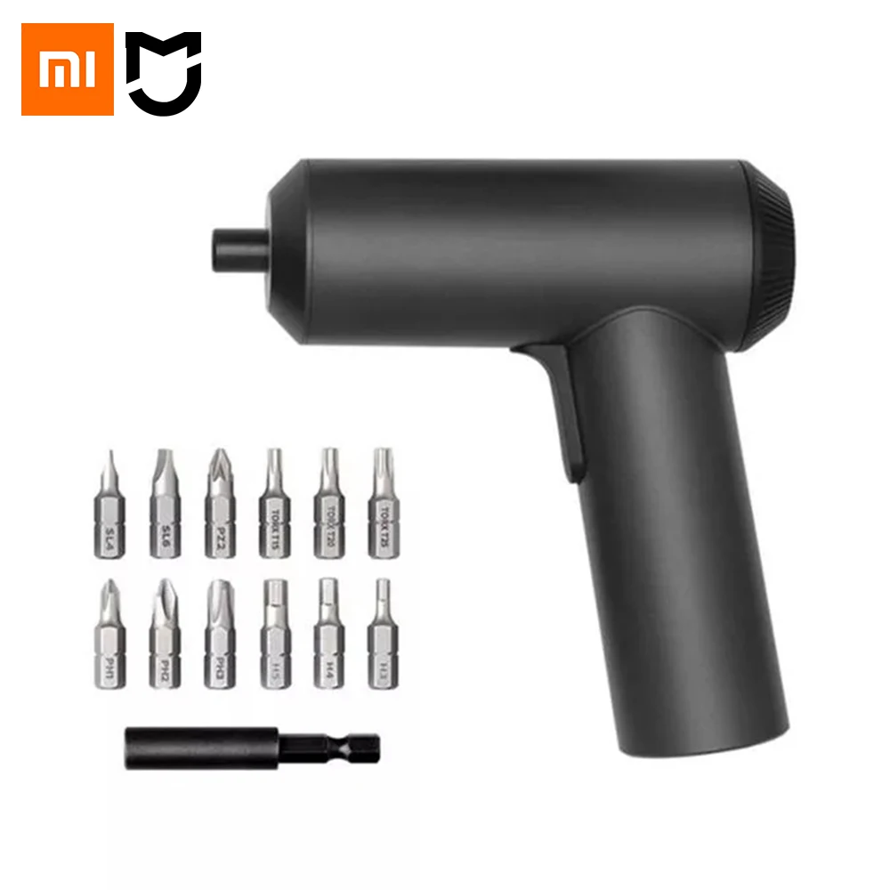 XIAOMI Mijia Cordless Rechargeable Screwdriver 3.6V 2000mAh Li-ion 5N.m Electric Screwdriver With 12Pcs S2 Screw Bits For home
