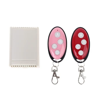 

DC 12V 24V Wireless Remote Control Switch +Eggshaped four-button remote control 35EA