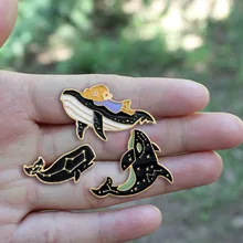 В европейском и американском стиле Лидер продаж, аксессуары брошь Дельфин КИТ моделирование ковбой Воротник значок брошь