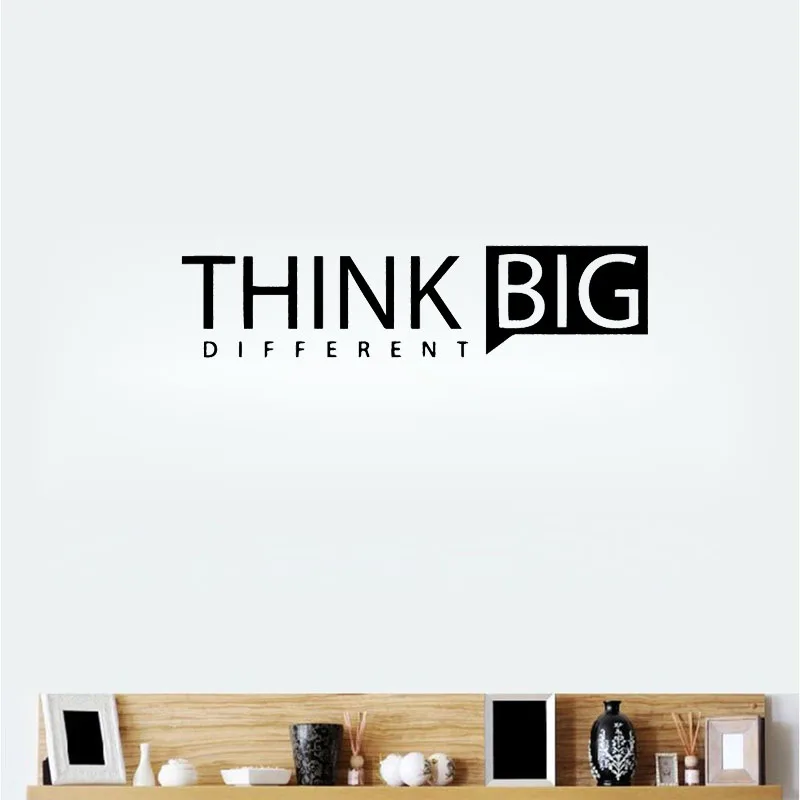 Виниловая наклейка для офисной стены с надписью Think Big Different Office | Дом и сад