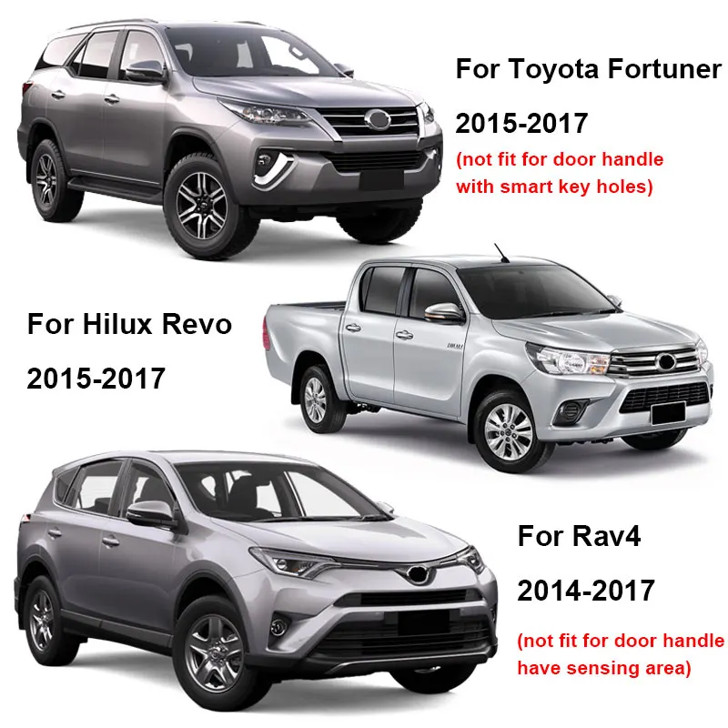 Хромированная крышка ручки двери для Toyota Rav4 2014 2017 ABS автостайлинг аксессуары hilux