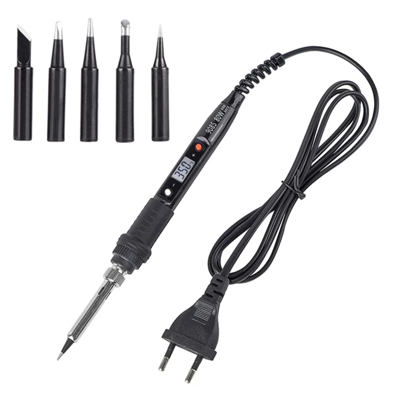 portable stick welder JCD 908S Electric Soldering Iron Kit 80W Adjustable Temperature LCD digital display 220V/110V Soldering Iron Tips Welding Tools electric solder Welding Equipment