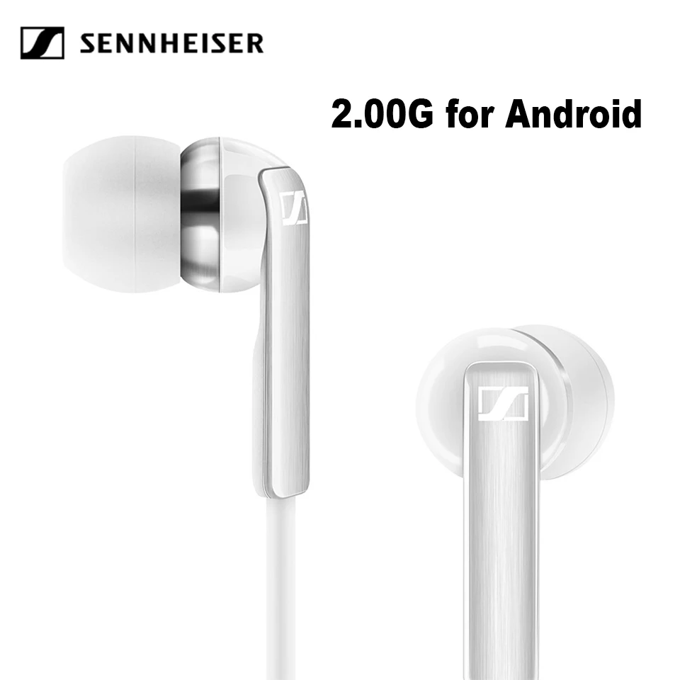 Sennheiser CX 2.00G 3.5mm Wired Earphones Stereo Headset Line Control Deep Bass Sport Earphones with Mic for Android Device