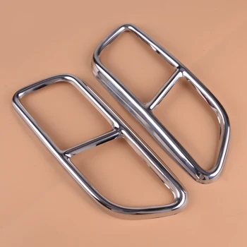 

beler Stainless Steel Tail Throat Exhaust Muffler Pipe End Tip Cover Trim Decal Decorative Frame fit for Volvo S60 V60 2014-2019