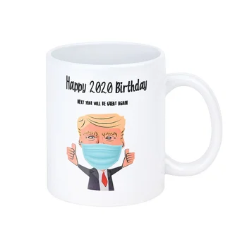 

Cute Cartoon Coffee Promotion Mug White Advertising Mug Young Personality Gift Ceramic Mug #