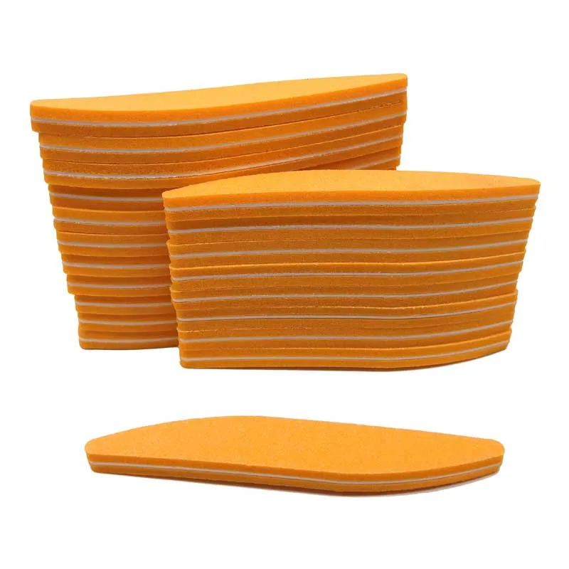 20Pcs/set Reusable100/180 Sponge Sanding Blocks Nail File Buffing Washable Sanding Sandpaper Polishing Nail Buffers Manicure Art - Цвет: orange