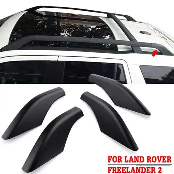

4PCS/SET ABS Black Roof Rack Rail End Protector Cover Shell Replace For Land Rover Freelander 2 2006 - 2013