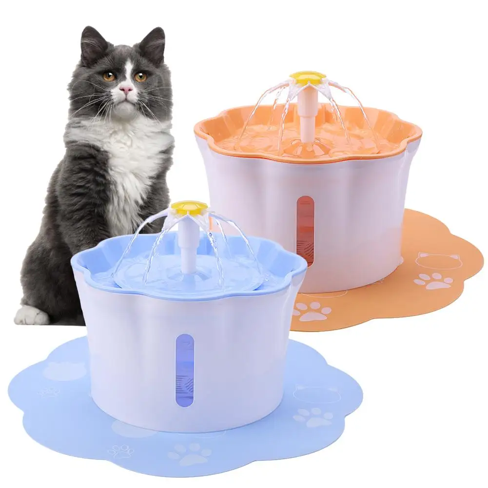 

2.6L Pet Water Dispenser Automatic Drinking Fountains See-through Window Design for Cat Dog Small Animal