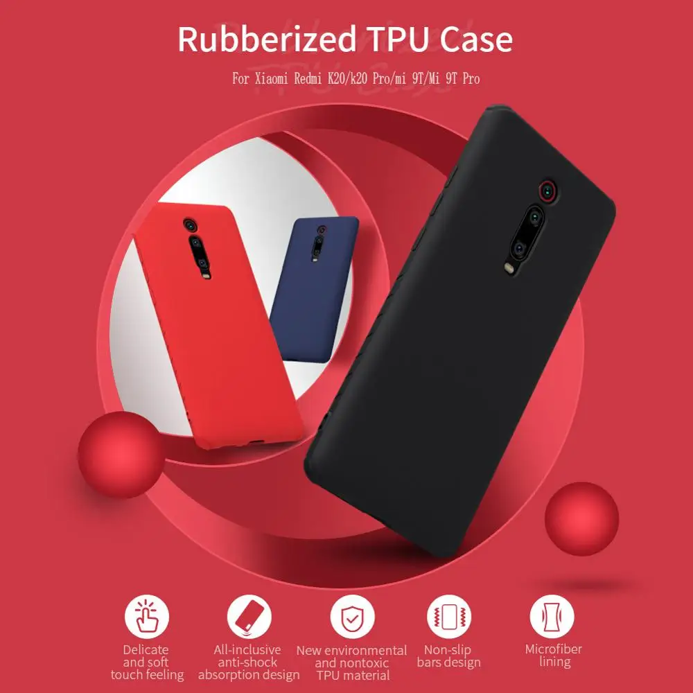 Чехол для Xiaomi redmi k20/k20 Pro защитный чехол NILLKIN с резиновым покрытием из ТПУ задняя