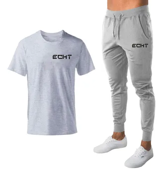 

Brand 2 Pcs/Set Men's Tracksuit Sports Suit Gym Fitness Quick Dry Sportswear Running Jogging Sport Wear Exercise Workout Sets