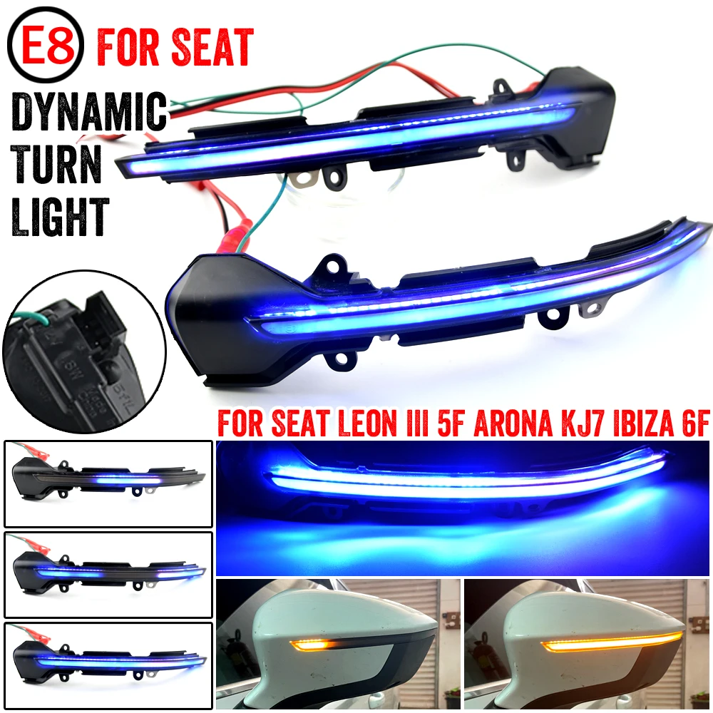 Dynamische LED knipperlichten deurspiegels Seat Leon 5F Smoke Dynamische LED knipperlichten deurspiegels Seat Leon 5F Smoke