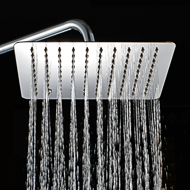 

304 Stainless Steel Big Flower Bathroom Shower Ultra-strength Supercharge Shower Rain Top Spray Bath lin pen tou Household