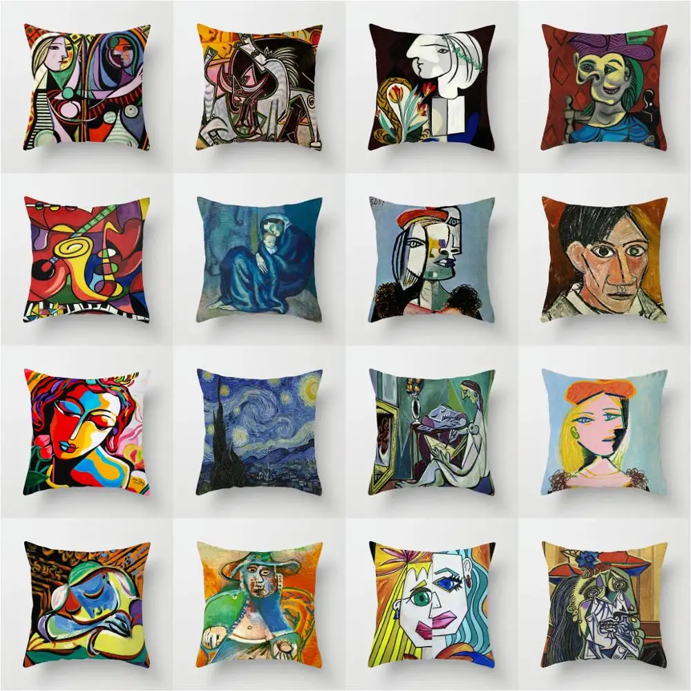 ZENGA картина маслом Пикассо наволочка декоративные подушки для дивана наволочка из полиэстера Чехол на подушку художественные подушки