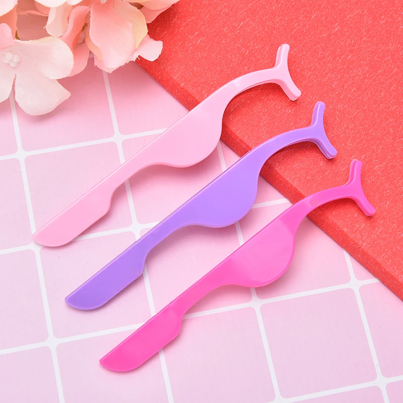 1pc Eye Lash Tweezer Fake Eye Lash Applicator Eyelash Extension Curler Nipper Auxiliary Clip Clamp Makeup Tools