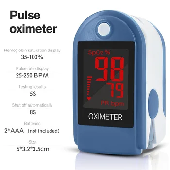 

Fingertip Pulse Oximeter Mini SpO2 Monitor Oxygen Saturation Monitor Pulse Rate Measuring Gauge Device 5s Rapid Reading
