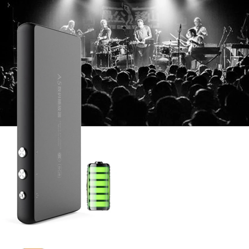 Продвижение-Bluetooth металлический MP3-плеер встроенный 8G Hifi без потерь музыка с шагомером и громким динамиком