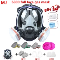 Full Face Paint Gas Mask 6800 Respirator Chemical Mask with Carbon Filter Cartridge Full Protective Spray Welding Industry