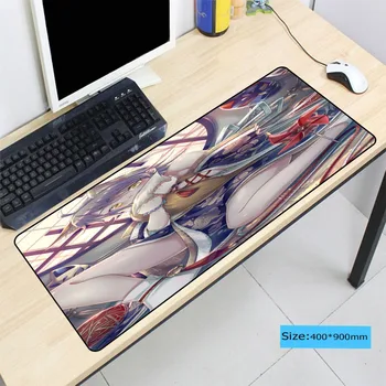 

Anime girls Japanese clothes Long hair yellow Eyes Free Shipping 900*400*3MM Large Lock Edge Computer Gaming Mouse Pad