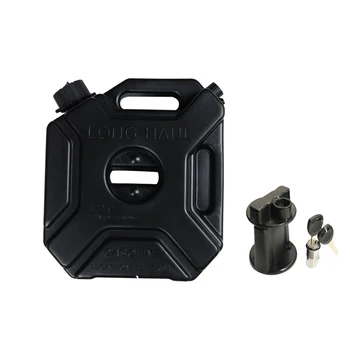 

5L Jerry Can Gas Diesel Petrol Fuel Tank Oil Container Black Car Motorcycle Spare Petrol Oil Tank Backup Fuel-jugs With Lock&Key